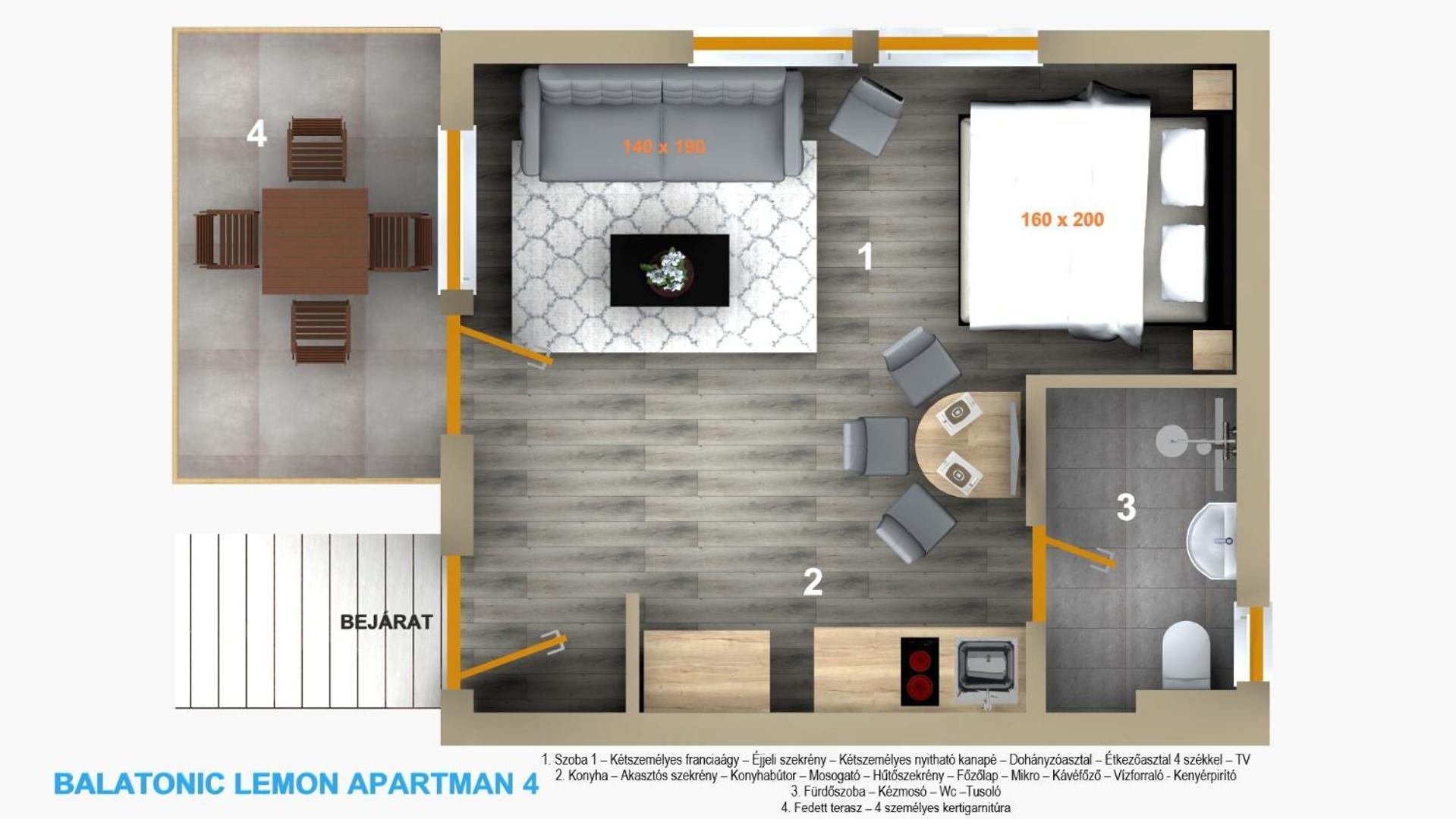 Balatonic Lemon Apartmanhaz Siofok Room photo